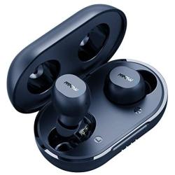 Wireless Earbuds, Mpow M12 Bluetooth Earbuds, Wireless Charging & USB-C Charging Case Bluetooth Headphones Wireless Earphones w/Mic, Bass Sound/IPX8 Waterproof/Touch Control/25 Hrs/Dual Modes, Blue