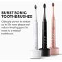 BURST Electric Toothbrush with Charcoal Sonic Toothbrush Head, Black