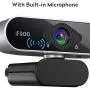 IFROO FHD 1080P Webcam with Microphone,No fisheye Wide-Angle for Desktop Laptop Computer Web Camera,USB Plug and Play,Compatible Skype Zoom YouTube Windows/Mac OS,for Live Streaming,Recording,Gaming