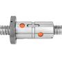 TEN-HIGH Double nut Ball Screw CNC Parts DFU2505 RM2505 25mm 700mm with Double nut No end-Machining, Length Approx 27.56inch / 700mm