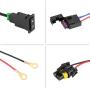 Fog Light Switch Wiring Kit, 12V Universal Car LED Light Bar Wiring Harness On/Off Rocker Switch 40A Power Relay Blade Fuse for Most Vehicles