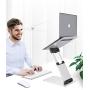Nulaxy Laptop Stand, Ergonomic Sit to Stand Laptop Holder Convertor, Adjustable Height from 2.1'' to 13.8'', Supports up to 22lbs, Compatible with MacBook, All Laptops Tablets 11-17'' - Silver