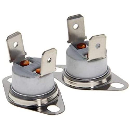 Fielect 2Pcs KSD301 Thermostat 170°C/338°F Normally Closed N.C Adjust Snap Disc Limit Control Switch Microwave Thermostat Thermal Switch Bent Feet