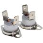 Fielect 2Pcs KSD301 Thermostat 170°C/338°F Normally Closed N.C Adjust Snap Disc Limit Control Switch Microwave Thermostat Thermal Switch Bent Feet
