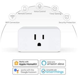 Meross Smart Plug Mini, 16A & Reliable WiFi, Support Apple HomeKit, Siri, Alexa, Echo, Google Assistant, Nest Hub and SmartThings, App Control, Timer, No Hub Needed, 3 Pack