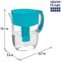 Brita Longlast Everyday Water Filter Pitcher, Turquoise, Large 10 Cup, 1 Count