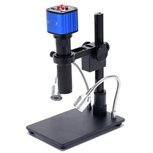 HAYEAR 16MP HDMI 1920x1080P Resolution Digital HD Microscope Camera 5X- 300X Magnification Optical Lens Bracket with Illumination Portable