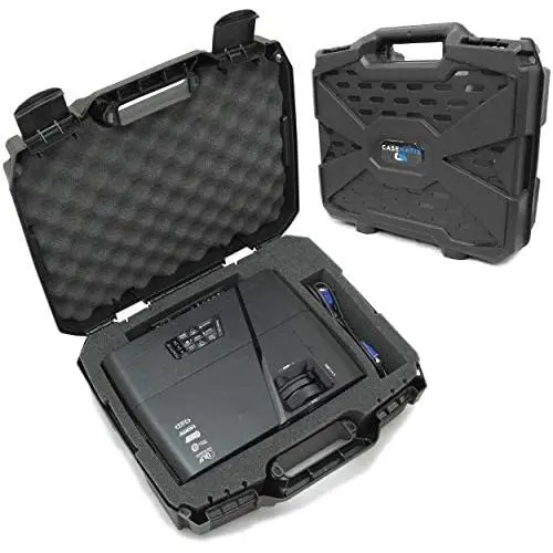 CASEMATIX Projector Travel Case with Customizable Foam Compatible with Epson PowerLite 1781W, 1780W, 1785W, 1795F, V11H796020, V11H793020, V11H795020 LCD Portable Projector and Accessories
