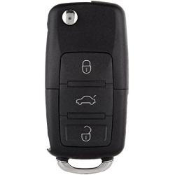 SCITOO Keyless Entry Remote Flip Key FOB Shell 1PC 4 Buttons Replacement for Volkswagen Golf Beetle Jetta Passat HLO1J0959753AM