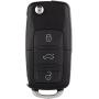 SCITOO Keyless Entry Remote Flip Key FOB Shell 1PC 4 Buttons Replacement for Volkswagen Golf Beetle Jetta Passat HLO1J0959753AM