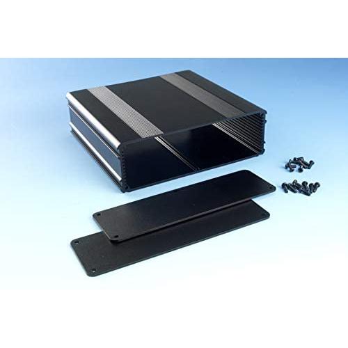 B4-160BK: Black Anodized, Extruded Aluminum Electronic Enclosure Project Box Electronic DIY Case, size 6.30''x6.68''x2.11'' / 160 x 169.8 x 53.5mm (LWH)