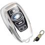 BFANG for Subaru Key Fob Case Cover, TPU Key Fob Shell Keyless Remote Control Smart Key with KeyChain Fit for Subaru WRX Outback Ascent Forester Crosstrek Legacy Impreza Smart Remote Fob Keys (silver)