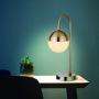 Nocolliny Dimmable Touch Lamp with USB Port, Modern Brass Design