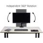Amazon Basics Premium Single Monitor Stand - Lift Engine Arm Mount, Aluminum - Black
