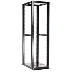 StarTech - 4POSTRACKBK .com 42U Open Frame Server Rack - 994.5lbs capacity - 4 Post Adjustable Depth (22'' to 40'') Network Equipment Rack w/ Casters (4POSTRACKBK) black