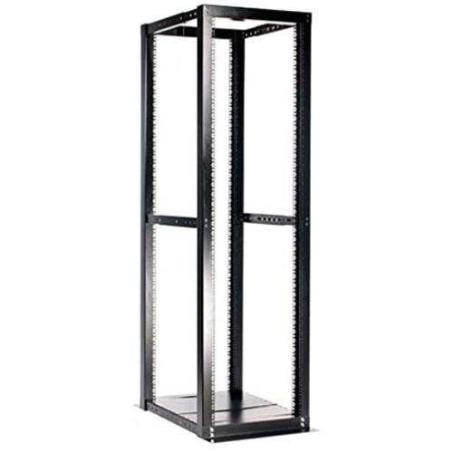 StarTech - 4POSTRACKBK .com 42U Open Frame Server Rack - 994.5lbs capacity - 4 Post Adjustable Depth (22'' to 40'') Network Equipment Rack w/ Casters (4POSTRACKBK) black
