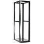 StarTech - 4POSTRACKBK .com 42U Open Frame Server Rack - 994.5lbs capacity - 4 Post Adjustable Depth (22'' to 40'') Network Equipment Rack w/ Casters (4POSTRACKBK) black
