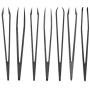6pcs Precision Tweezers, Plastic Tweezers Set for Electronics DIY Jewelry-making Repair Tool, Black