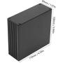 DIY Aluminum Project Box Electronic Junction Box Aluminum Cooling Box Enclosure Case Shell 4 inch Circuit Board Box 40100110mm Black