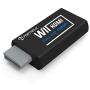 Wii to HDMI Converter 1080P for Full HD Device, Wii HDMI Adapter with 3.5mm Audio Jack&HDMI Output Compatible with Nintendo Wii, Wii U, HDTV, Monitor-Supports Wii Display Modes 720P