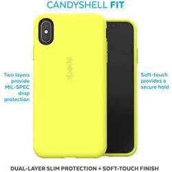 Speck Products CandyShell Fit iPhone Xs Max Case, Antifreeze Yellow/Antifreeze Yellow