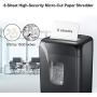 Bonsaii Paper Shredder, 8-Sheet Micro Cut Credit Card Shredder for Home Office with 4 Gallons Pull-Out Basket and 4 Casters, Black