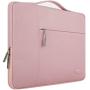 MOSISO Laptop Sleeve Compatible with MacBook Air 11 inch, 11.6-12.3 inch Acer Chromebook R11/HP Stream/Samsung/ASUS/Surface Pro X/7/6/5/4/3, Polyester Multifunctional Briefcase Bag, Pink