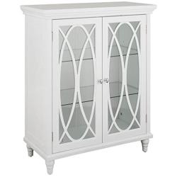 Elegant Home Fashions Florence 2 Door Floor Cabinet in White