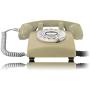 Opis 60s Cable with Classic United States Rotary Dial Inlay: Designer Retro Phone/Rotary Dial Telephone/Retro Style Phone/Vintage Telephone/Classic Desk Phone with Rotary Dialler (Cream)
