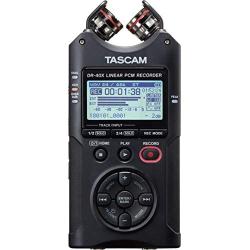 Tascam DR-40X Four-Track Digital Audio Recorder and USB Audio Interface, Black