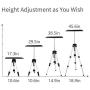 VANKYO Aluminum Tripod Projector Stand, Adjustable Laptop Stand, Multi-Function Stand, Computer Stand Adjustable Height 17 to 46 for Laptop with Plate and Carrying Bag (1-Silver)