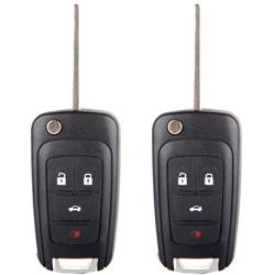 SCITOO 2X Keyless Entry Remote Uncut Flip Key Fob 4-Button Chevrolet Malibu Camaro Cruze Equinox OHT01060512