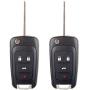 SCITOO 2X Keyless Entry Remote Uncut Flip Key Fob 4-Button Chevrolet Malibu Camaro Cruze Equinox OHT01060512