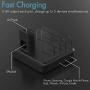Charging Station for Multiple Devices, 5-Port Charger Organizer Dock with 4 Mixed Cables, USB Charging Station Compatible with iWatch, AirPods, Smart Phones, Tablets and More