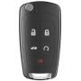 VOFONO 5 Buttons Flip Car Key Fob Fits for Chevy Camaro 2010-2016/Chevy Cruze 2010-2016/Chevy Equinox 2010-2016/Chevy Malibu 2010-2016 Replacement for P/N: OHT01060512