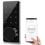 Door Lock WiFi,Smart Lock,Smart Electronic Door Lock with keyless,Touchscreen,Mechanical Keys Enabled Auto Lock Alarm Technology for Home,Hotel,Apartment and Office (with WiFi)