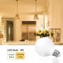 LOHAS LED G25 Globe Bulb 60W Equivalent, Bathroom Vanity Round LED Light Bulb 9W 800LM Warm White 2700K, E26 Base Make up Light, G25 Globe Light Bulbs Bathroom Kitchen for Decorative Light, 4 Pack