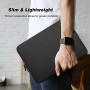MoKo 13-13.3 Inch Laptop Sleeve Bag Fits MacBook Air 13-inch Retina 2020-2016, MacBook Pro 13'', Surface Book/Surface Laptop 13.5'', Waterproof PU Leather Protective Case - Black