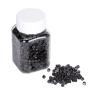 YESURPRISE 1000 Silicone Micro Link Rings 5mm Lined Beads for Hair Extensions Tool Dark Brown