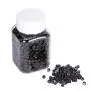 YESURPRISE 1000 Silicone Micro Link Rings 5mm Lined Beads for Hair Extensions Tool Dark Brown