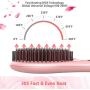 Ionic Straightening Brush, GLAMFIELDS Hair Straightener Brush with Anti-Scald, Anti Frizz, 30s Fast Ceramic Heating, Auto Temperature Lock & Auto-Off, Dual Voltage Straightening Comb for Home, Travel