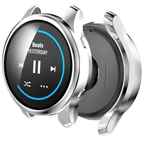Compatible Garmin Venu Case Cover with Screen Protector, Soft TPU Plated All Around Protective Case for Garmin Venu Sivler
