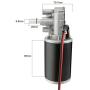 uxcell DC24V 80W 250RPM 6N.M Reversible Worm Gear Motor High Torque Speed Reducing Electric Gearbox Motor-JCF63R