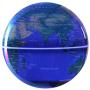 Magnetic Levitating Globe with LED Light, 3 C Shape Base Floating Globes, Rotating World Map, Cool Tech Gift for Men Father Boys, Birthday Gifts for Kids, Desk Gadget Decor in Office Home (Blue 1)