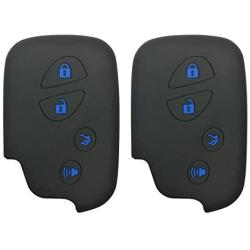 Coolbestda 2X Rubber Smart Key Fob Remote Cover Case Protector for Lexus RX350 ES350 IS250 GX460 LX570 IS350 GS430 GS300 GS450h is-C is-F HYQ14AEM HYQ14ACX