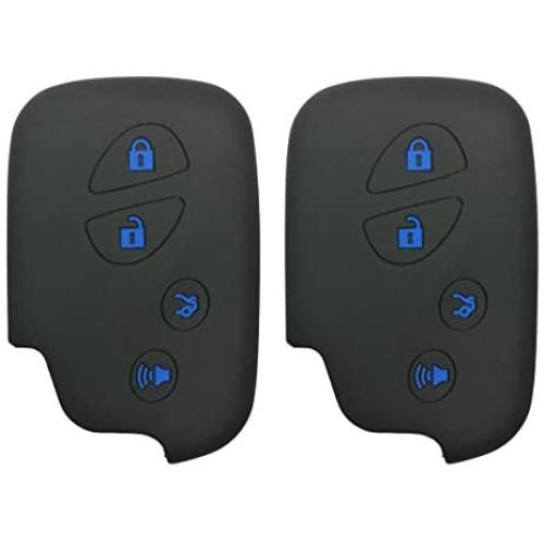 Coolbestda 2X Rubber Smart Key Fob Remote Cover Case Protector for Lexus RX350 ES350 IS250 GX460 LX570 IS350 GS430 GS300 GS450h is-C is-F HYQ14AEM HYQ14ACX