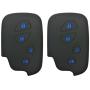 Coolbestda 2X Rubber Smart Key Fob Remote Cover Case Protector for Lexus RX350 ES350 IS250 GX460 LX570 IS350 GS430 GS300 GS450h is-C is-F HYQ14AEM HYQ14ACX
