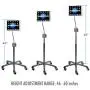 CTA Digital: Heavy-Duty Height-Adjustable Rotating Tablet Stand with Gooseneck, Locking Wheels, Fits 10.2-Inch (7th & 8th Gen.), iPad Air 3, 12.9-Inch iPad Pro & More, Silver, Universal (PAD-HFS) CTA Digital: Heavy-Duty Height-Adjustable Rotating Tablet Stand with Gooseneck, Locking Wheels, Fits 10.2-Inch (7th & 8th Gen.), iPad Air 3, 12.9-Inch iPad Pro & More, Silver, Universal (PAD-HFS)