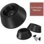 Soft Cutting Board Rubber Feet with Stainless Steel Screws, 0.28 x 0.59 (), Soft, Non Slip, Non Marking, Anti-Skid, Fine Grips for Furniture, Electronics and Appliances (20 Pieces)