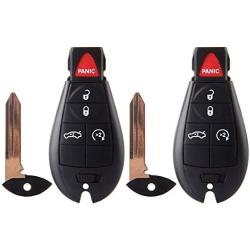 SELEAD 2pcs Keyless Entry Remote Control Car Key Fob fit for Dodge Magnum Charger 08-15 for Jeep Grand Cherokee Antitheft Keyless Entry Systems 56046639AE 3 Buttons Black
